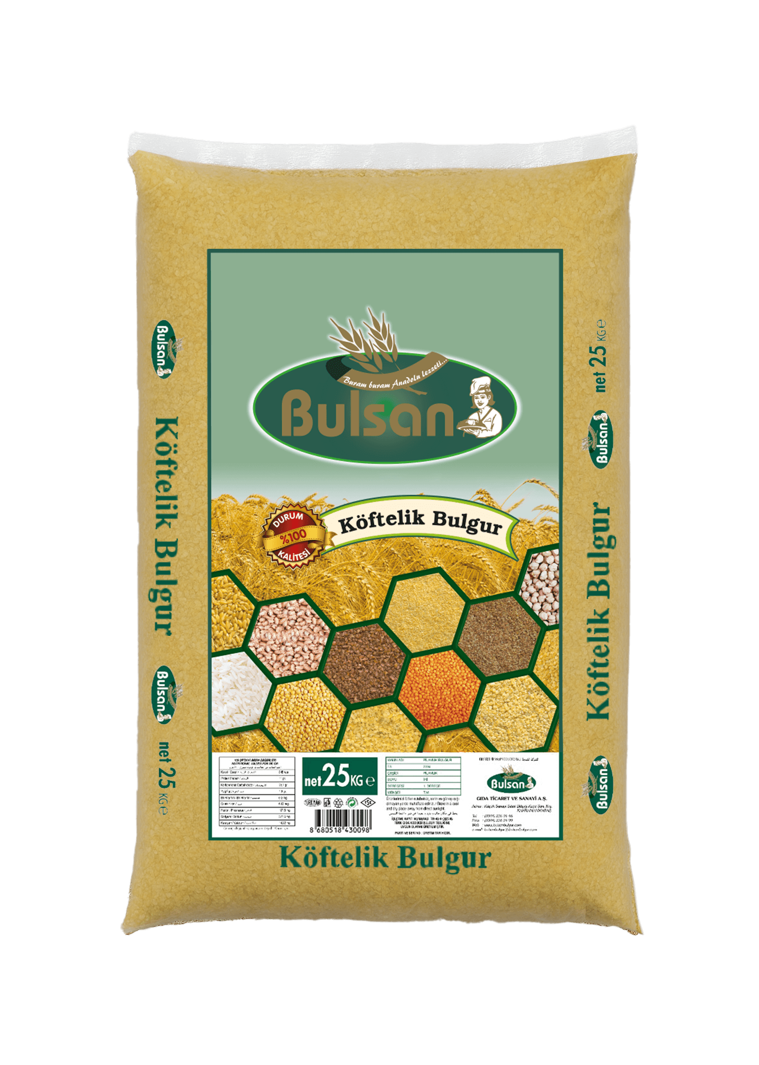 Bulsan Köftelik Bulgur 25 kg paket - Küçük resim